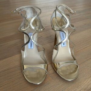 Jimmy Choo Lang gold heel size 40